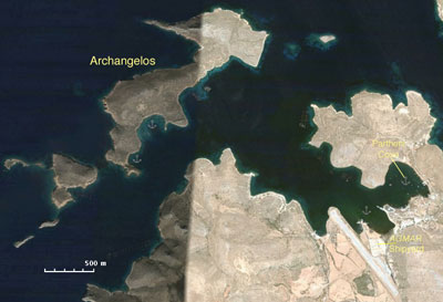 Satellite View of Archangelos & Partheni
