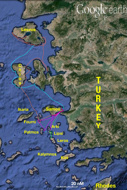 Map of E Aegean