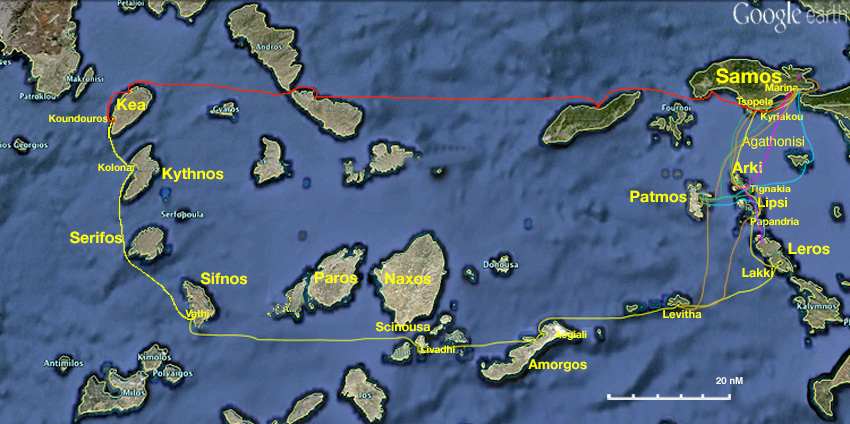 Map of S Aegean