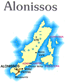 Map of Alonnisos