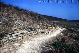 Hephaestia, wall