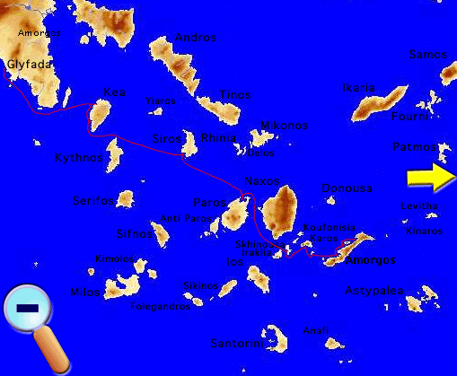 Route to Amorgos