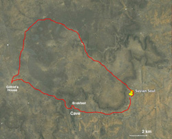 Satellite View of Ann's camp