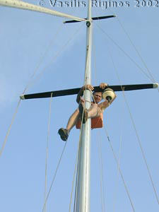 On the mast