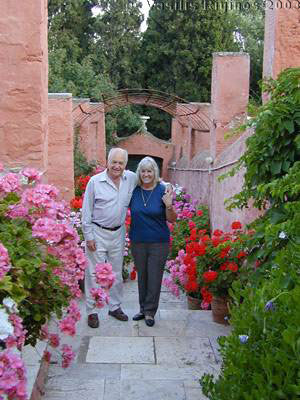 Yangos & Sue in their Garden