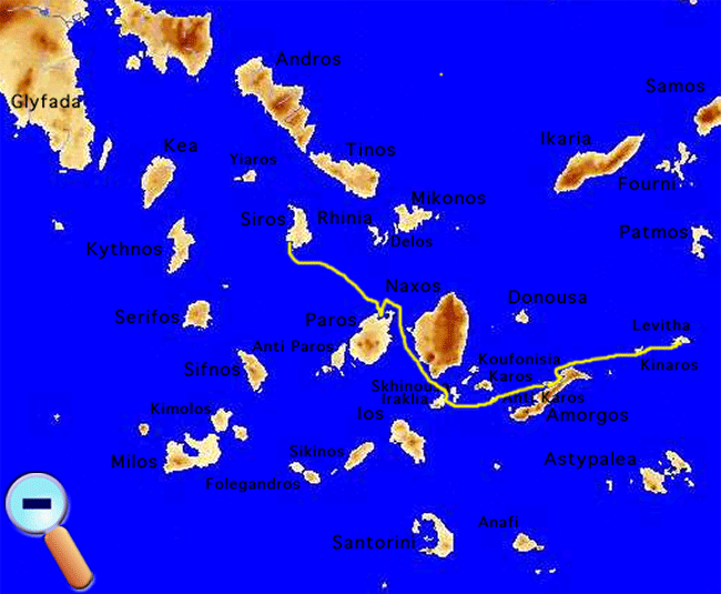 Route from Syros