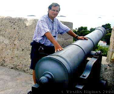Vasilis at the Fortress of Ibiza