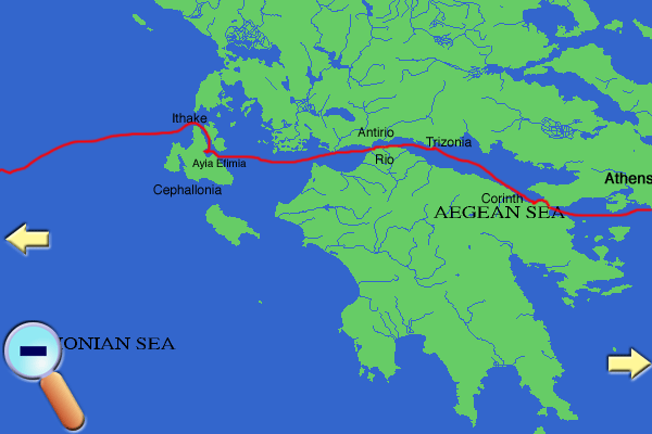 Route to Cephallonia