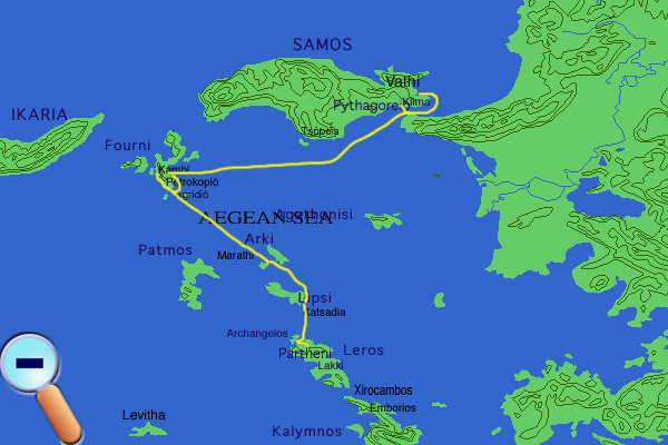 Route near Samos