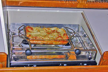 Lasagna prepared on Thetis