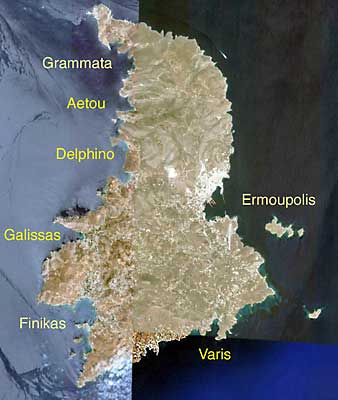Satellite view of Syros
