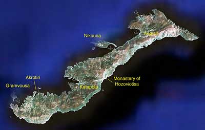 Satellite View of Amorgos