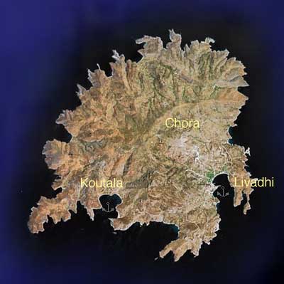Satellite view of Serifos