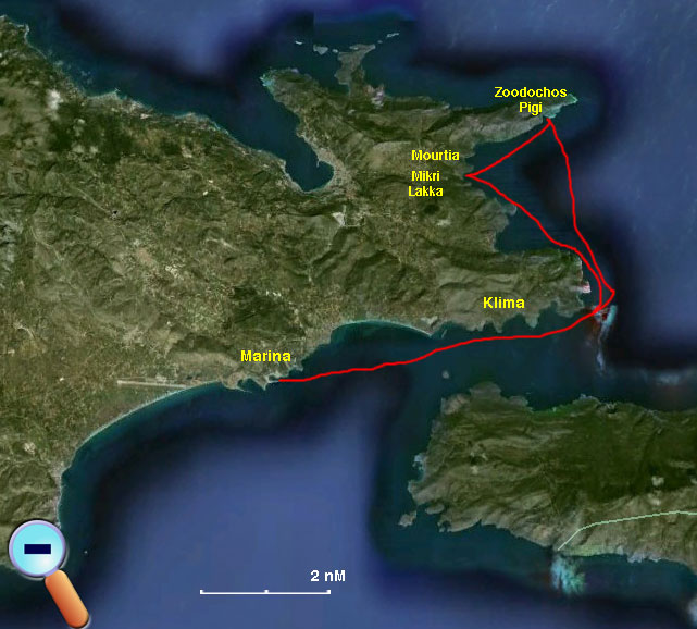 Route in E Samos