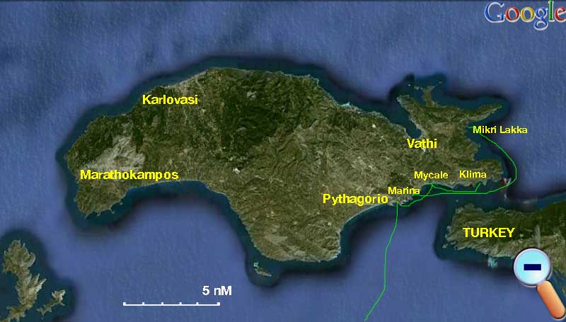 Route in Samos