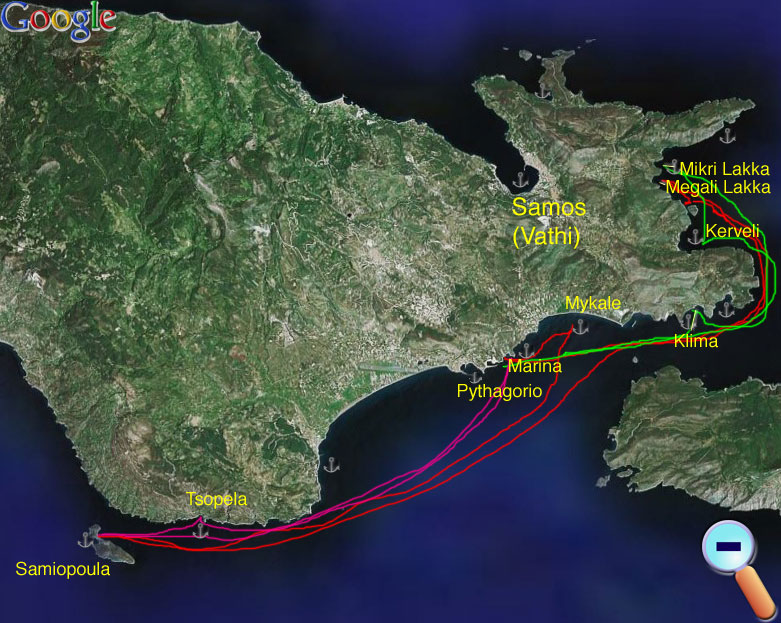 Routes in SE Samos
