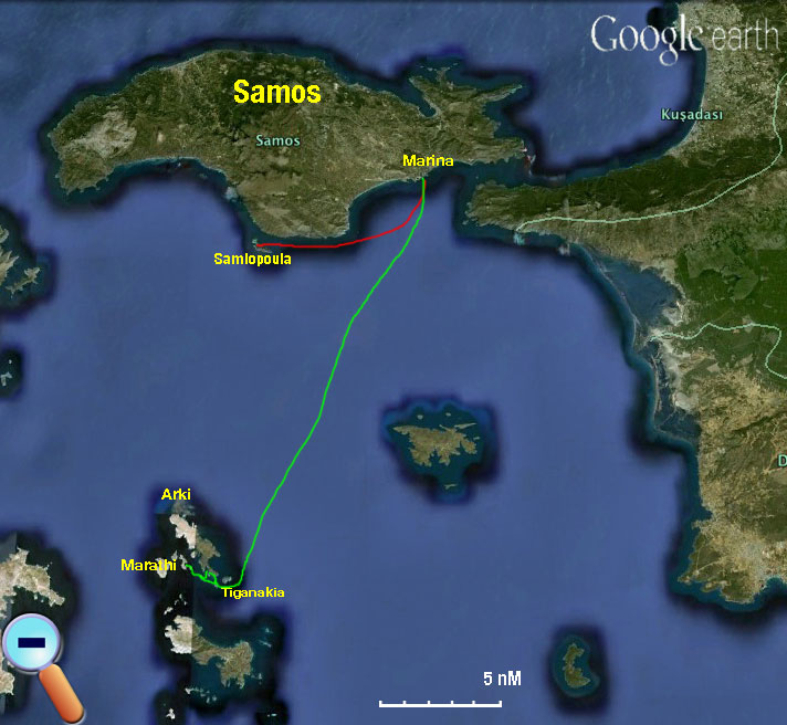 Routes near Samos