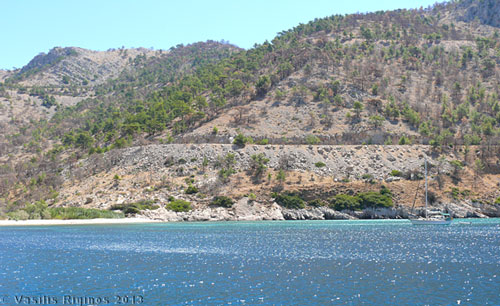 The cove of Elindas devastated by fire