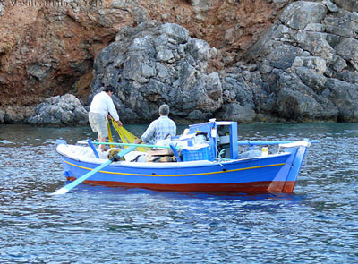 A local fishing boat