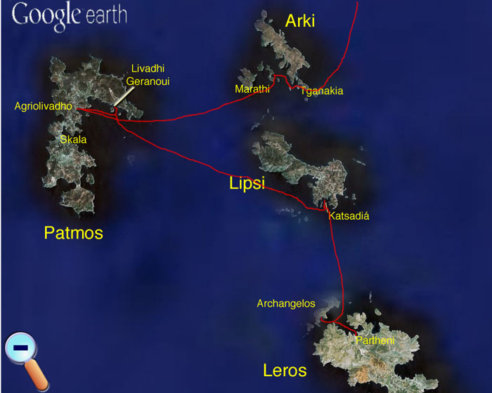 Route Patmos to Leros