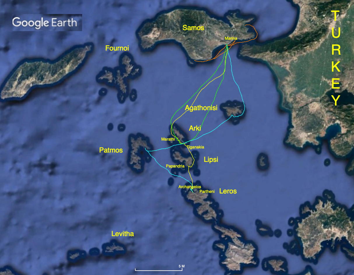 Map of SE Aegean