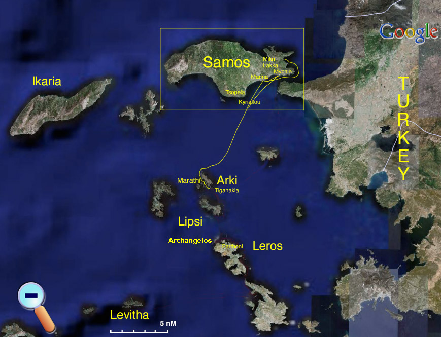 Route Near Samos