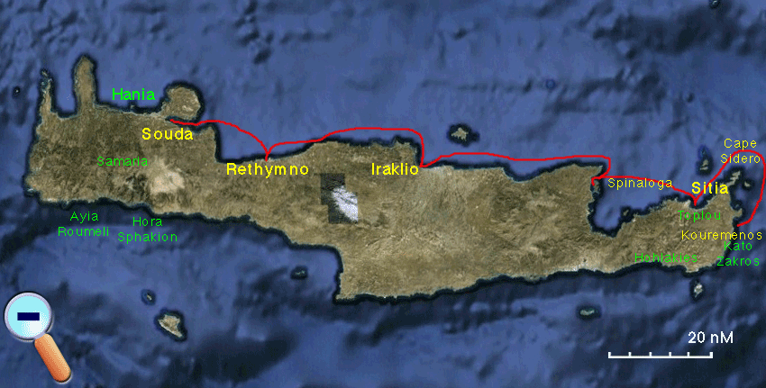 Route in Crete