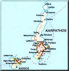 Map of Karpathos & Kasos