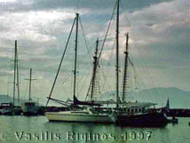 S/Y Thetis, Evrika, & Faneromeni in Aegina harbor