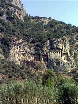 Photograph of Lycian tombs