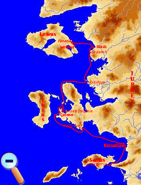 Route to Lesvos